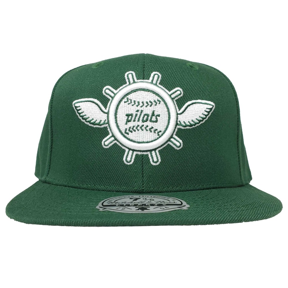 Seattle Pilots Mitchell & Ness MLB‎ Fitted 7 3/8 Flatbill Cap Hat Green NWT